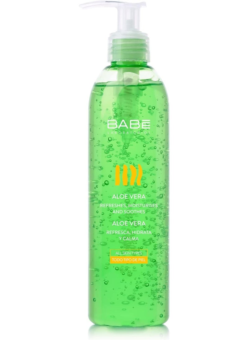 Babe Laboratorios 100% Aloe Vera Gel – Soothing & Hydrating Skin Gel – 300 ML - Image 1